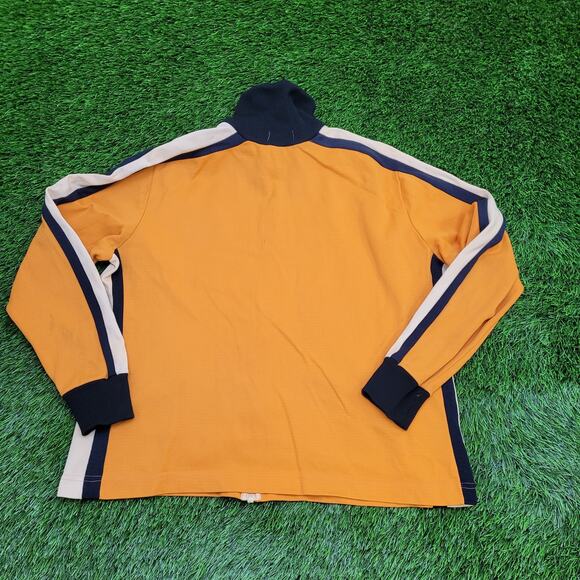 Vintage 80s MOD Track Jacket Womens XL 23x23 Orange - Picture 2 of 15